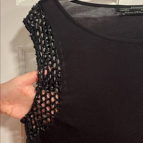 ALLSAINTS Eshi Vest Dress Hand Embellished US Size 6 - Picture 5 of 10